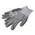 Anti Cut Level 5 13G HPPE Wire PU Coated Gloves Cut-resistant